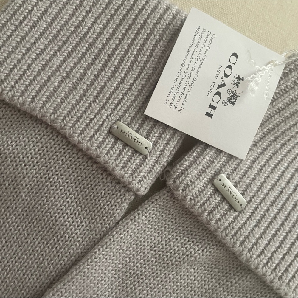 Coach knit gloves grey OS